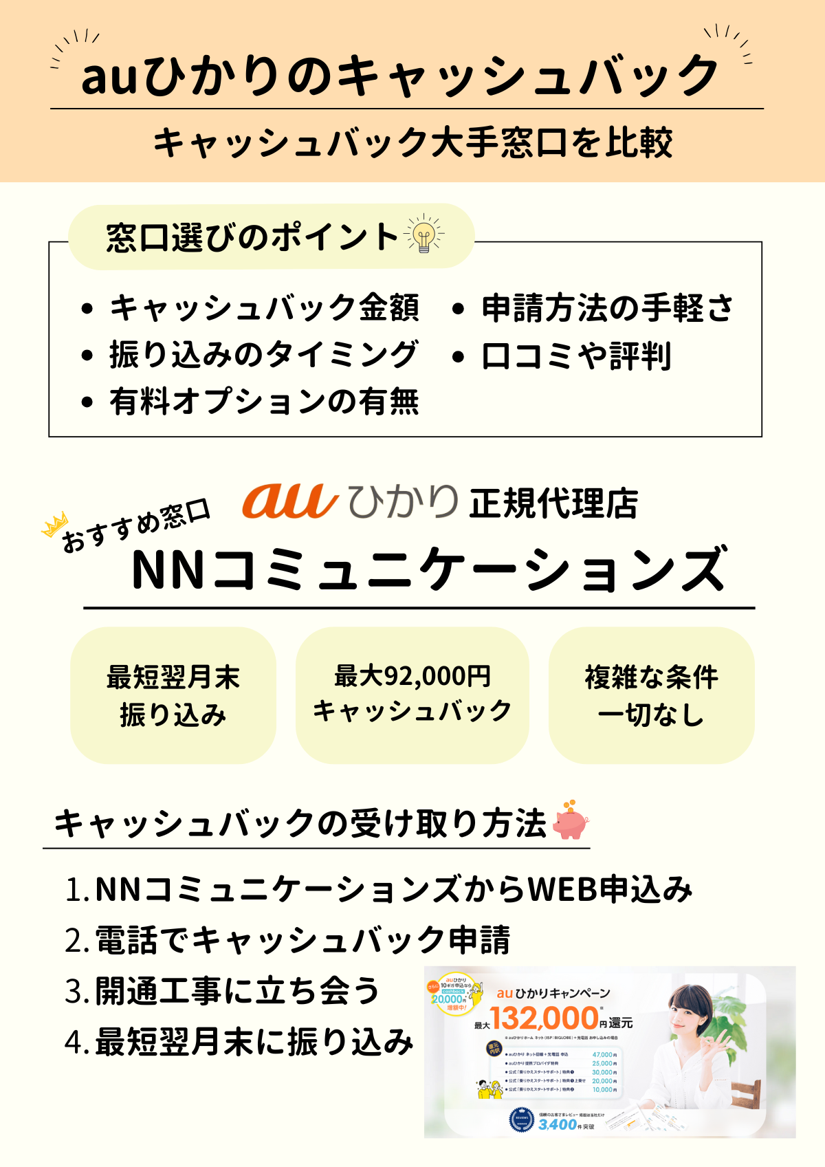 2024年11月】auひかりのキャッシュバック比較｜最大92,000円｜キャンペーンの大手7社窓口から安心申し込み – ネットログ